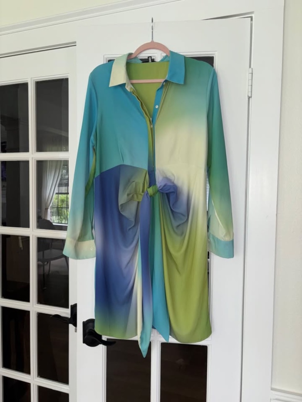 Green tiedye dress